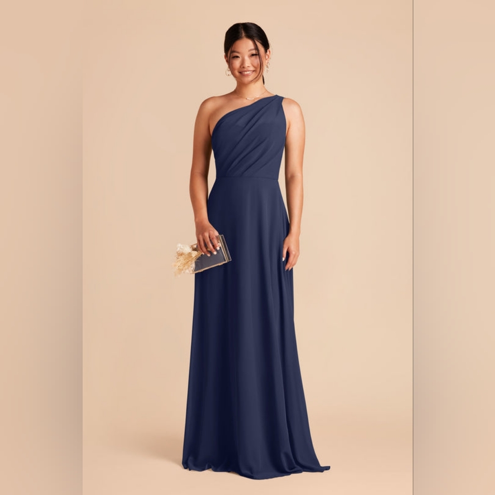Birdy Grey Kira Dress $105 Chiffon Slate Blue Size Medium